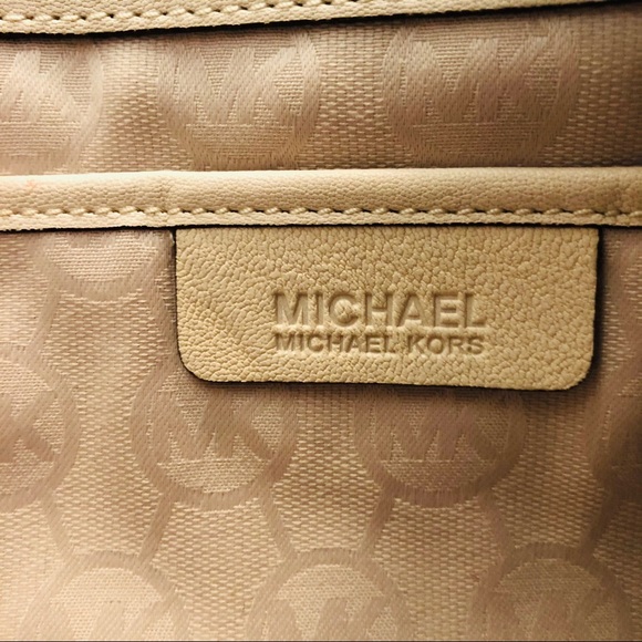 Michael Kors Large Hamilton Cream Leather RoseGold - Picture 8 of 14